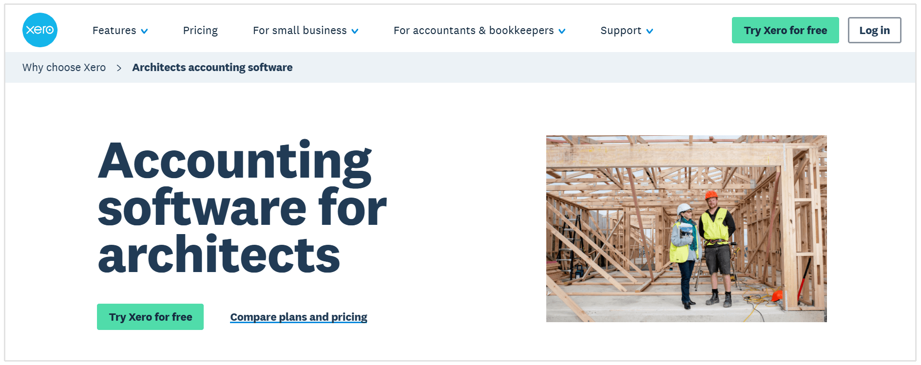 Software de contabilidad Xero para arquitectos